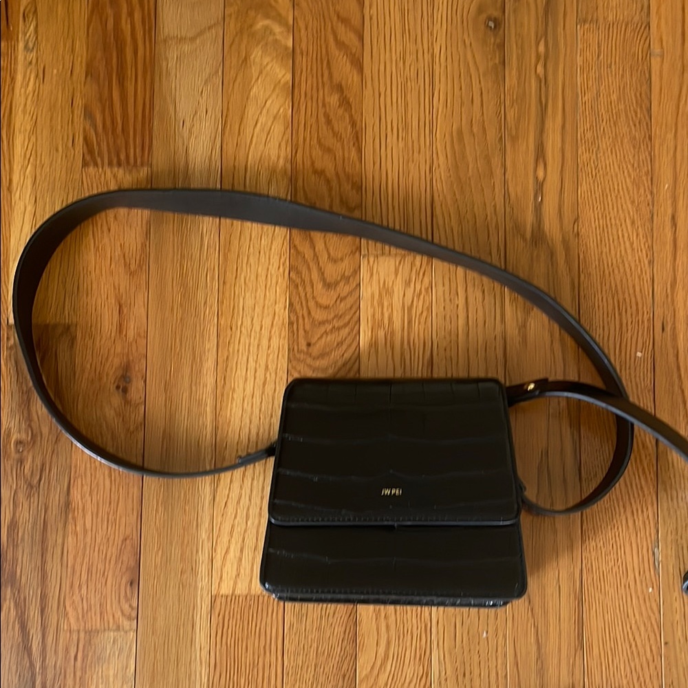JW Pei - The Fae Top Handle Bag - Black Croc